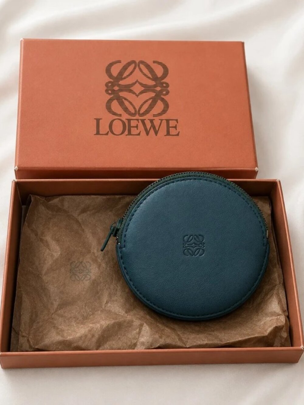 Vintage Loewe Round Leather Coin Purse